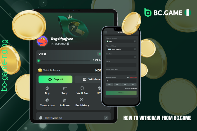 A guide to quick and easy withdrawals from BC Game in Nigeria